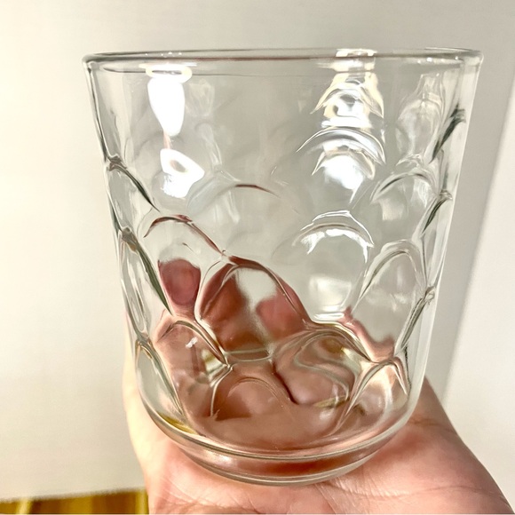 Vintage Libbey Bubbles Urban PolkaDot Thumbprint Clear Glass Old Fashioned Rocks - Picture 6 of 10